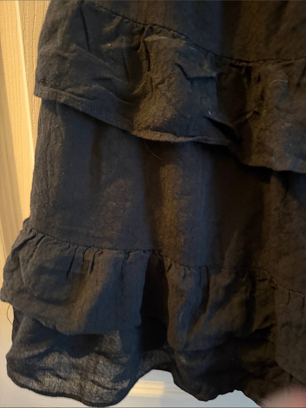B.P. Black Ruffle V-Neck Women’s Dress - Picture 2 of 6